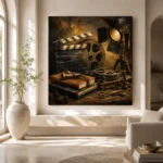 Bronze Cinema Still Life Classic Cinema Wall Art Canvas Print - Image 8