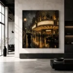 Rainlit Noir Cinema Classic Cinema Wall Art Canvas Print - Image 5