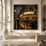 Rainlit Noir Cinema Classic Cinema Wall Art Canvas Print - Image 8