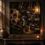 Weathered Bronze Film Archive Classic Cinema Wall Art Canvas Print - Image 4