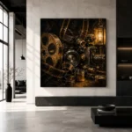 Weathered Bronze Film Archive Classic Cinema Wall Art Canvas Print - Image 5