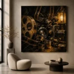 Weathered Bronze Film Archive Classic Cinema Wall Art Canvas Print - Image 6