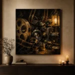 Weathered Bronze Film Archive Classic Cinema Wall Art Canvas Print - Image 7