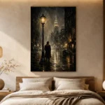 Golden Rain Noir Movie Wall Art Canvas Print - Image 6