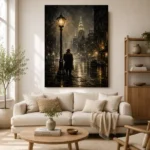 Golden Rain Noir Movie Wall Art Canvas Print - Image 7