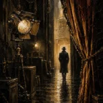 Golden Backstage Theater Noir Movie Wall Art Canvas Print