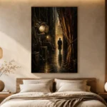Golden Backstage Theater Noir Movie Wall Art Canvas Print - Image 6