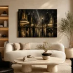 Golden Art Deco Boulevard Noir Movie Wall Art Canvas Print - Image 6