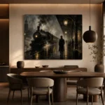 Mistbound Railway Noir Movie Wall Art Canvas Print - Image 4