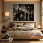 Mistbound Railway Noir Movie Wall Art Canvas Print - Image 8