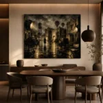 Amber Studio Backlot Noir Movie Wall Art Canvas Print - Image 4