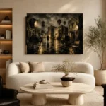 Amber Studio Backlot Noir Movie Wall Art Canvas Print - Image 6