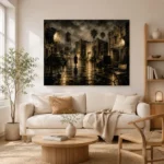 Amber Studio Backlot Noir Movie Wall Art Canvas Print - Image 7