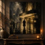Golden Cinema Marquee Noir Movie Wall Art Canvas Print - Image 4