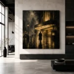 Golden Cinema Marquee Noir Movie Wall Art Canvas Print - Image 5