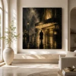 Golden Cinema Marquee Noir Movie Wall Art Canvas Print - Image 8