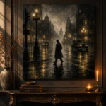 Fogbound City Intersection Noir Movie Wall Art Canvas Print - Image 4