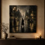Fogbound City Intersection Noir Movie Wall Art Canvas Print - Image 7