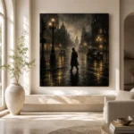 Fogbound City Intersection Noir Movie Wall Art Canvas Print - Image 8