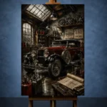 Heritage Touring Car Vintage Garage Wall Art Canvas Print - Image 2