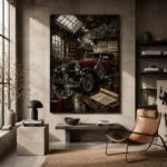 Heritage Touring Car Vintage Garage Wall Art Canvas Print - Image 3