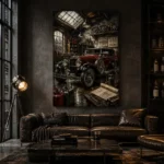 Heritage Touring Car Vintage Garage Wall Art Canvas Print - Image 4