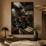 Heritage Touring Car Vintage Garage Wall Art Canvas Print - Image 5