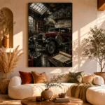 Heritage Touring Car Vintage Garage Wall Art Canvas Print - Image 8