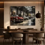 Heritage Grand Touring Collection Vintage Garage Wall Art Canvas Print - Image 4