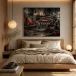 Panoramic Engine Vintage Garage Wall Art Canvas Print - Image 8