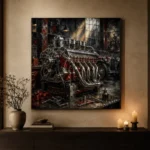 Engine Workshop Vintage Garage Wall Art Canvas Print - Image 7