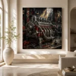 Engine Workshop Vintage Garage Wall Art Canvas Print - Image 8