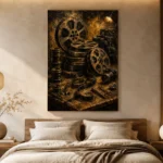 Antique Editing Table Film Reel Wall Art Canvas Print - Image 6