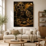 Antique Editing Table Film Reel Wall Art Canvas Print - Image 7