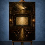 Golden Theater Interior Film Reel Wall Art Canvas Print - Image 2