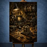 Antique Copper Editing Studio Film Reel Wall Art Canvas Print - Image 2