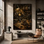 Antique Copper Editing Studio Film Reel Wall Art Canvas Print - Image 3