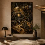 Antique Copper Editing Studio Film Reel Wall Art Canvas Print - Image 5