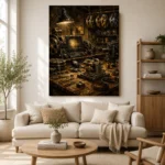 Antique Copper Editing Studio Film Reel Wall Art Canvas Print - Image 7