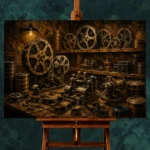 Golden Cinema Archive Film Reel Wall Art Canvas Print - Image 2