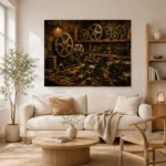 Golden Cinema Archive Film Reel Wall Art Canvas Print - Image 7
