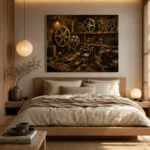 Golden Cinema Archive Film Reel Wall Art Canvas Print - Image 8