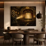 Golden Historic Theater Film Reel Wall Art Canvas Print - Image 4
