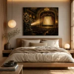 Golden Historic Theater Film Reel Wall Art Canvas Print - Image 8