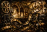 Panoramic Cinematic Craft Film Reel Wall Art Canvas Print