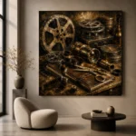 Bronze Cinema Archive Film Reel Wall Art Canvas Print - Image 6