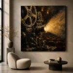 Golden Projector Beam Film Reel Wall Art Canvas Print - Image 6