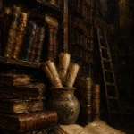 Old Library Antique Book Wall Art Canvas Print
