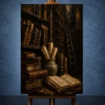 Old Library Antique Book Wall Art Canvas Print - Image 2