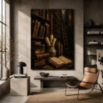 Old Library Antique Book Wall Art Canvas Print - Image 3